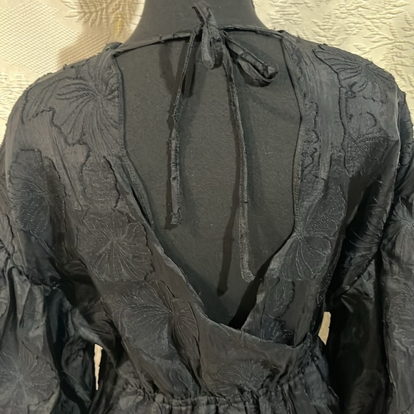 Kika Vargas X Target Floral Texture Scallop Back Midi Dress, size small, NWT - Picture 10 of 16